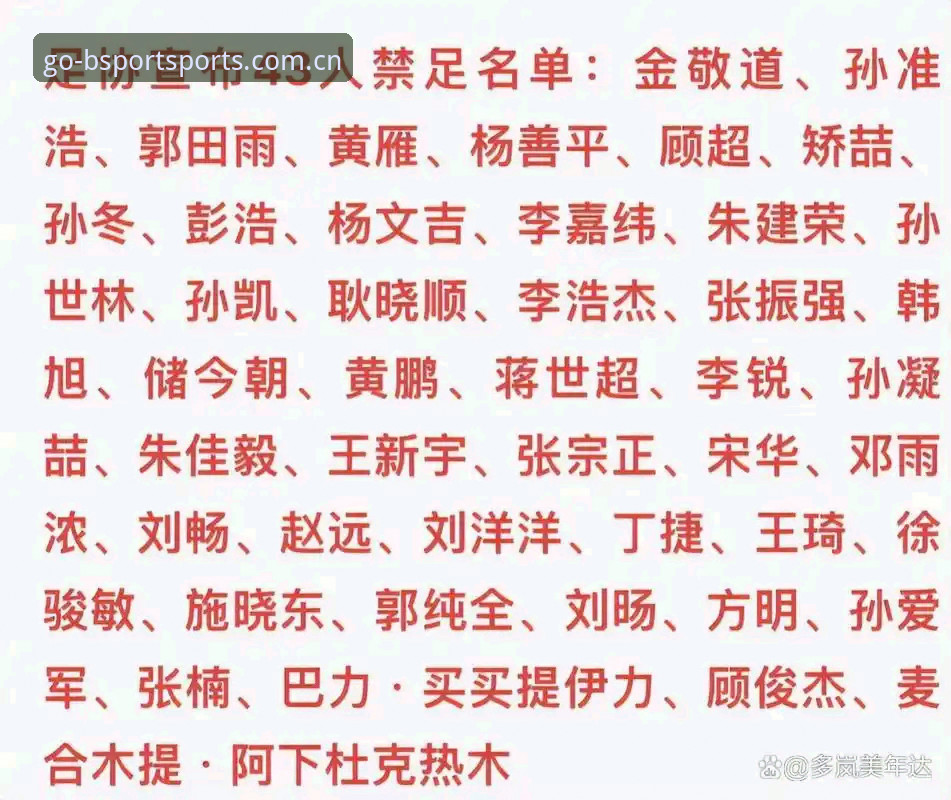 B体育官网入口哪个好 足协第三批禁足名单深度拆解:从数据维度看懂行业整肃的实用知识